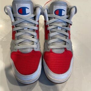 Champion High Top shoes Red, white, blue, gray